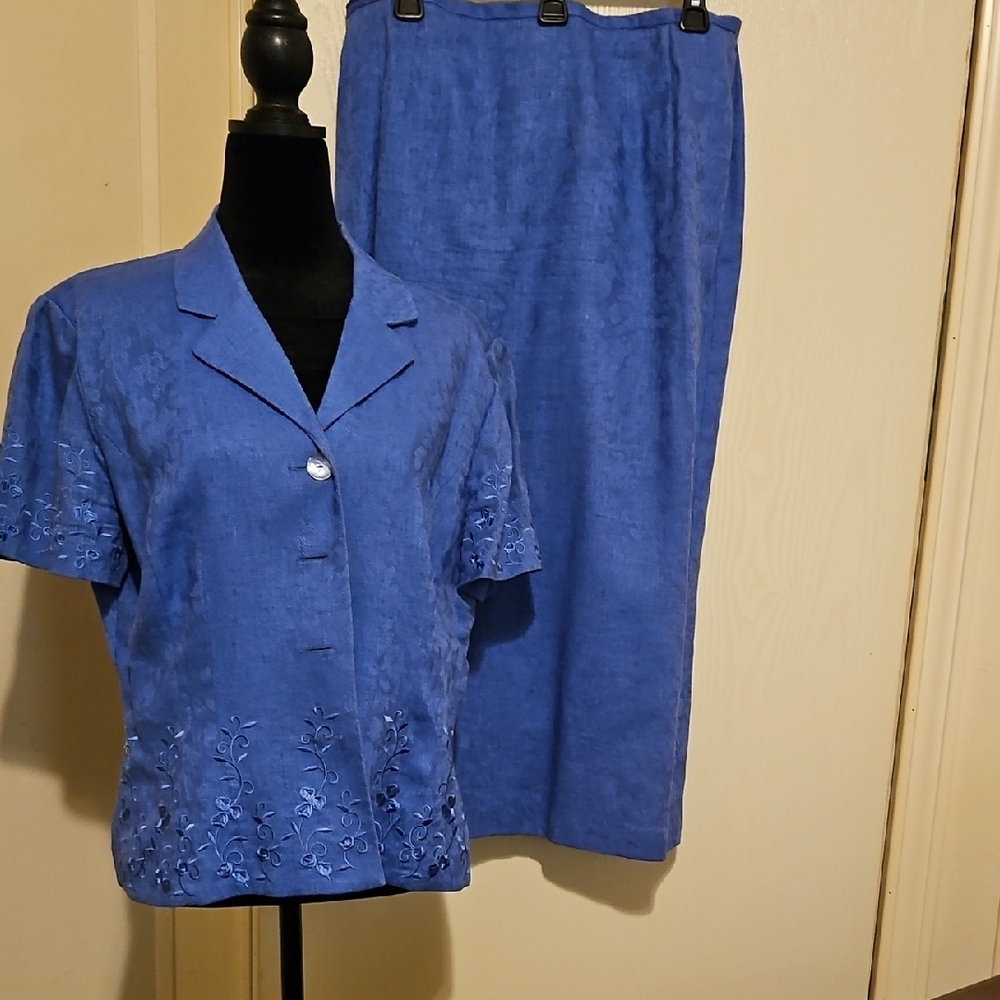 Asymmetrical Blue Skirt